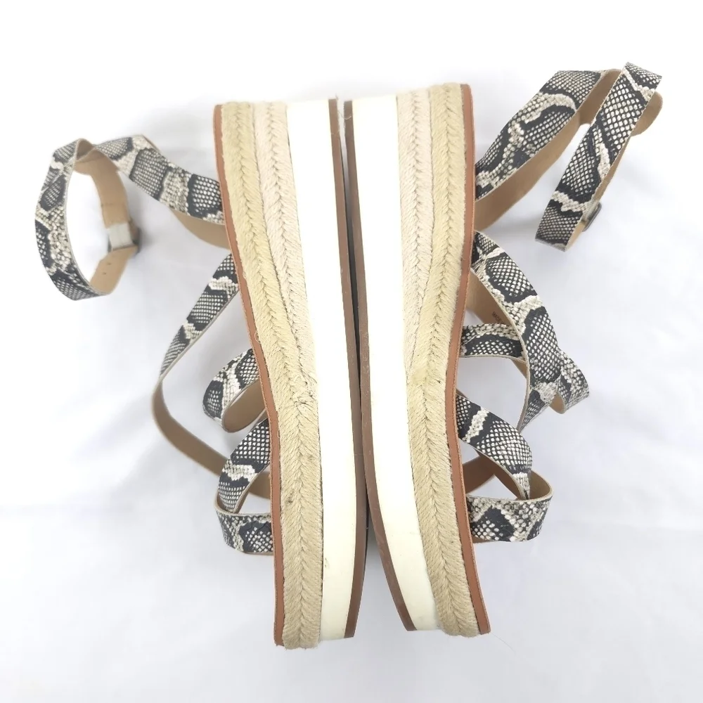 LUCKY Brand Jakina Natural Alamera Wedge Sandals Size 9.5M